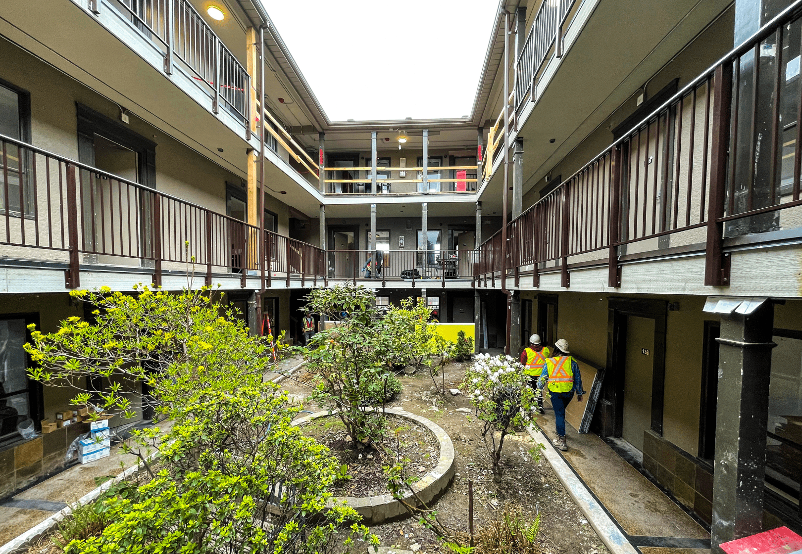 Courtyard at Kingsway while under construction