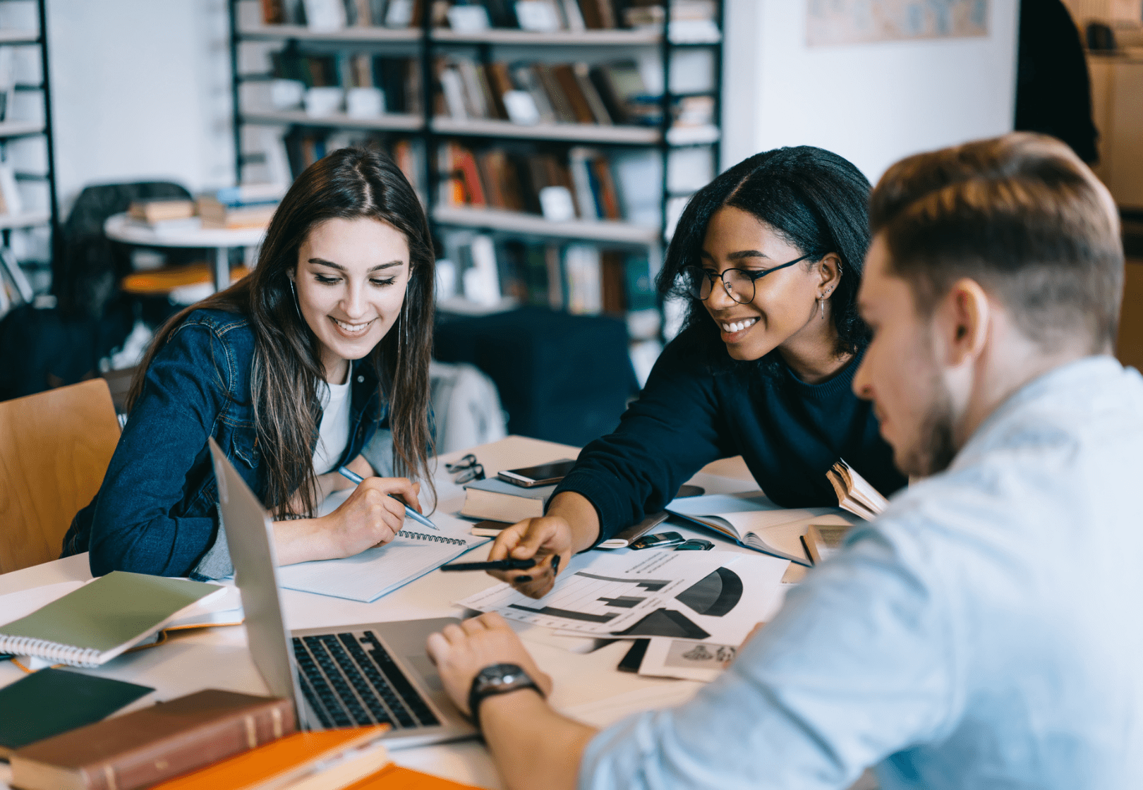 Team working together at a computer