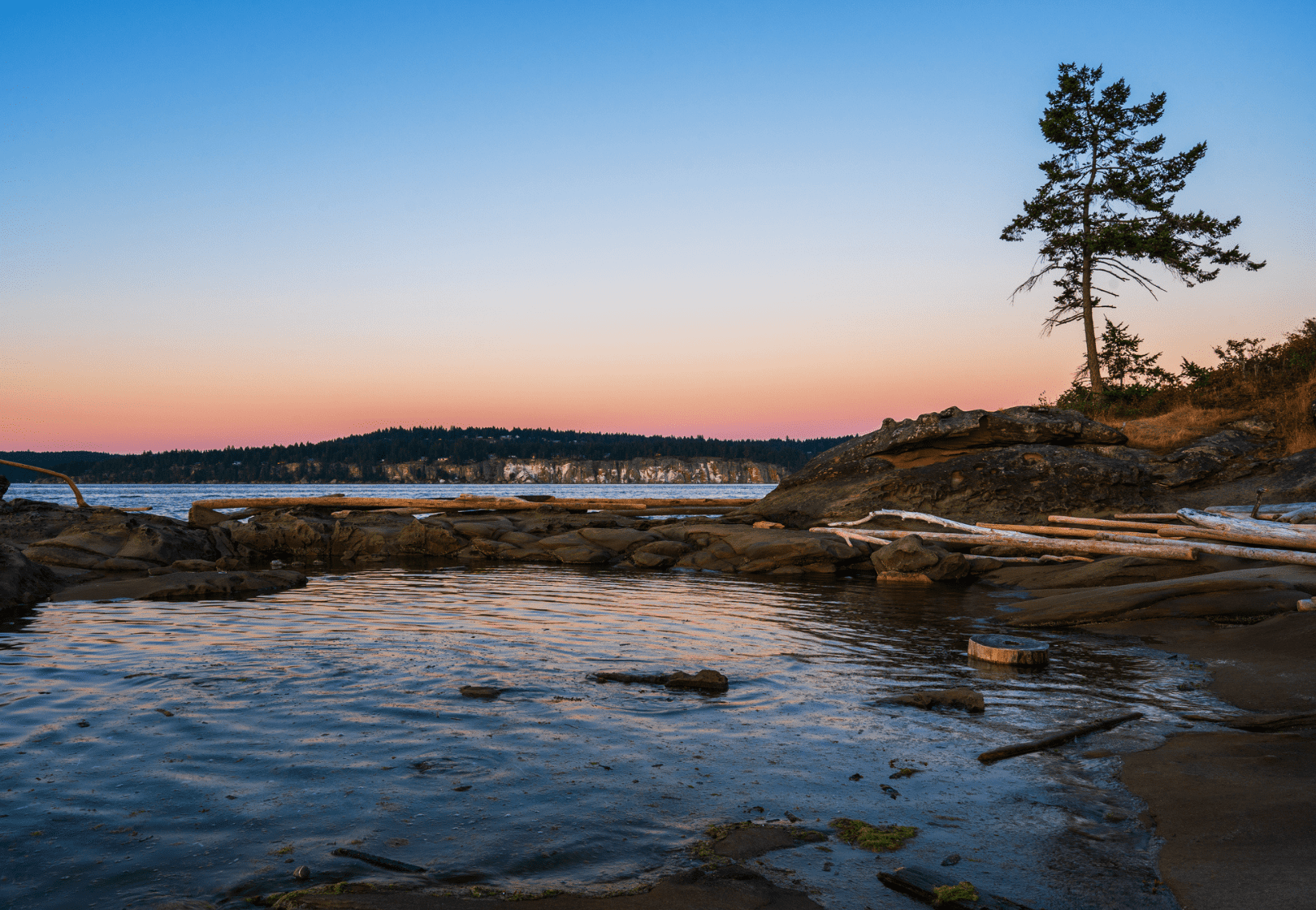 Park in Nanaimo at sunset