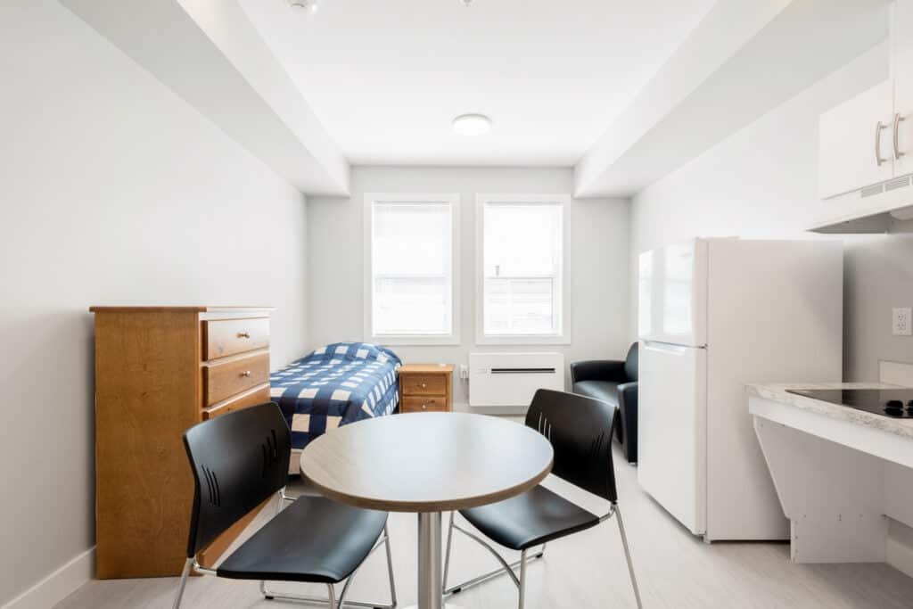 Studio room in Prince George Supportive Housing