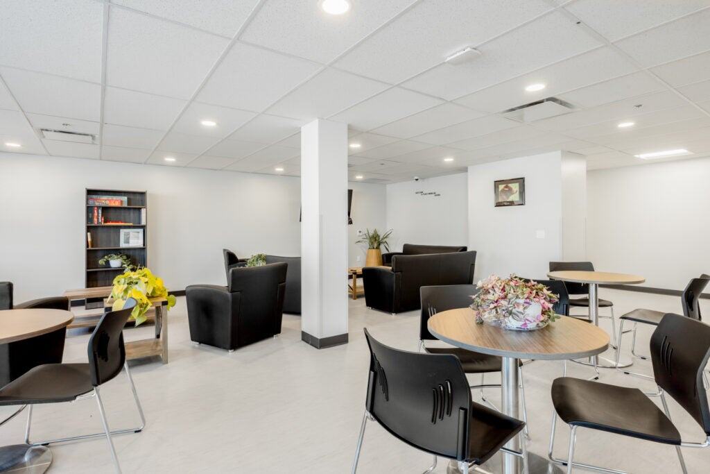Community room inside of Prince George Supportive Housing